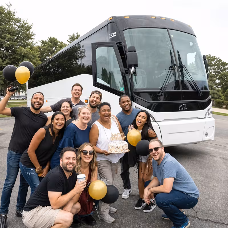 Passengers loading luggage while boarding an McKinney group shuttle