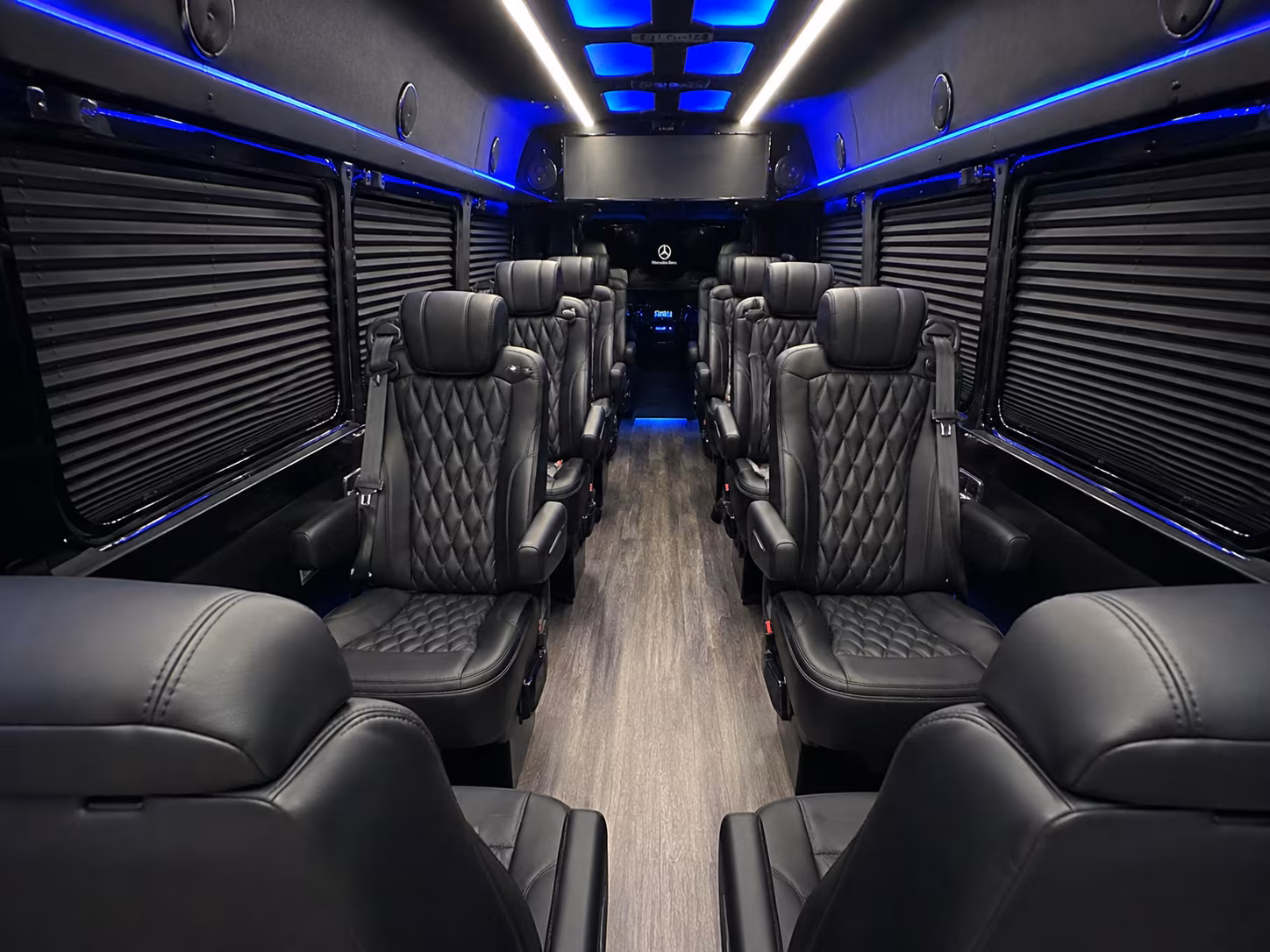 McKinney Airport Shuttle & Transportation party bus interior