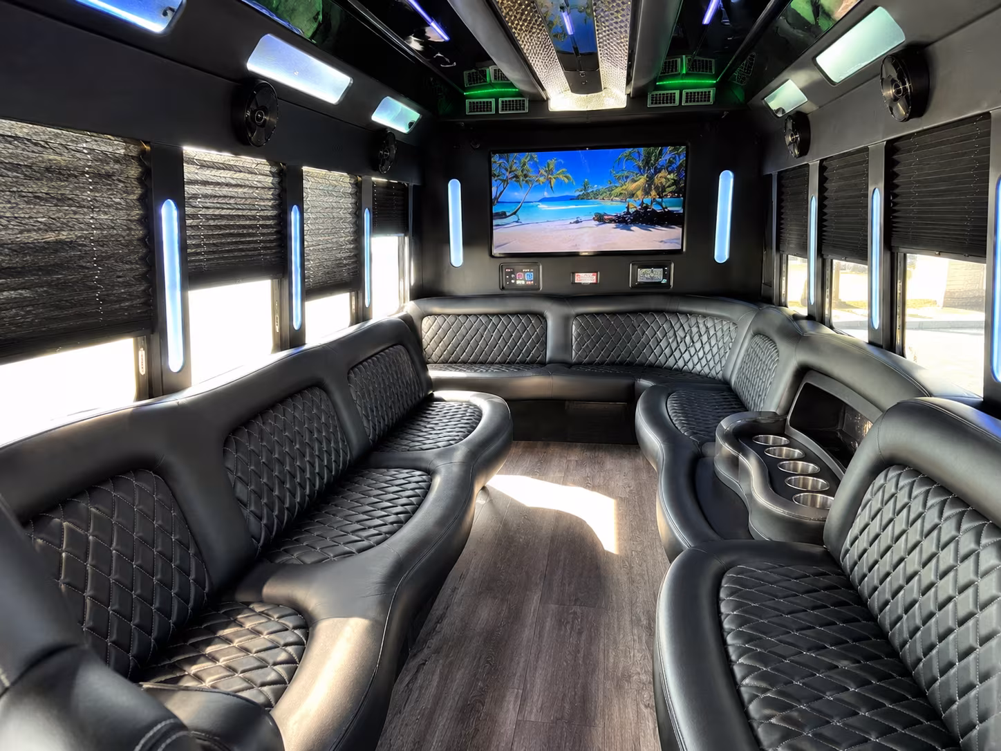 McKinney Birthday, Sweet 16, & Quinceañera Transportation party bus exterior