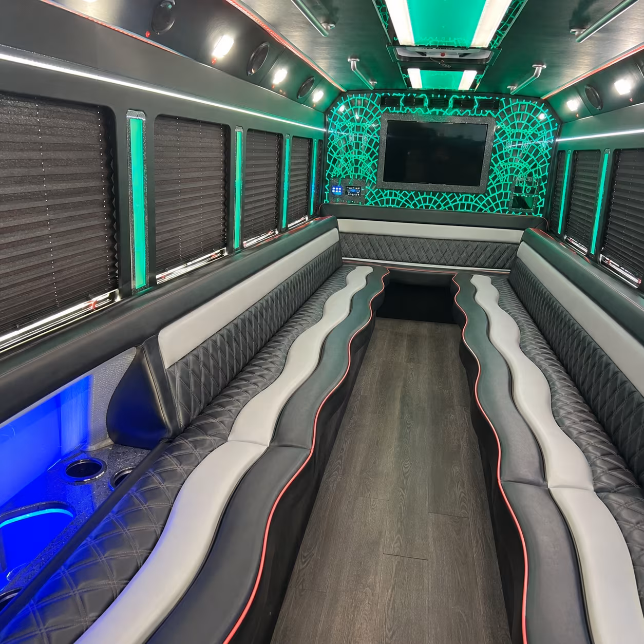 McKinney Birthday, Sweet 16, & Quinceañera Transportation party bus exterior