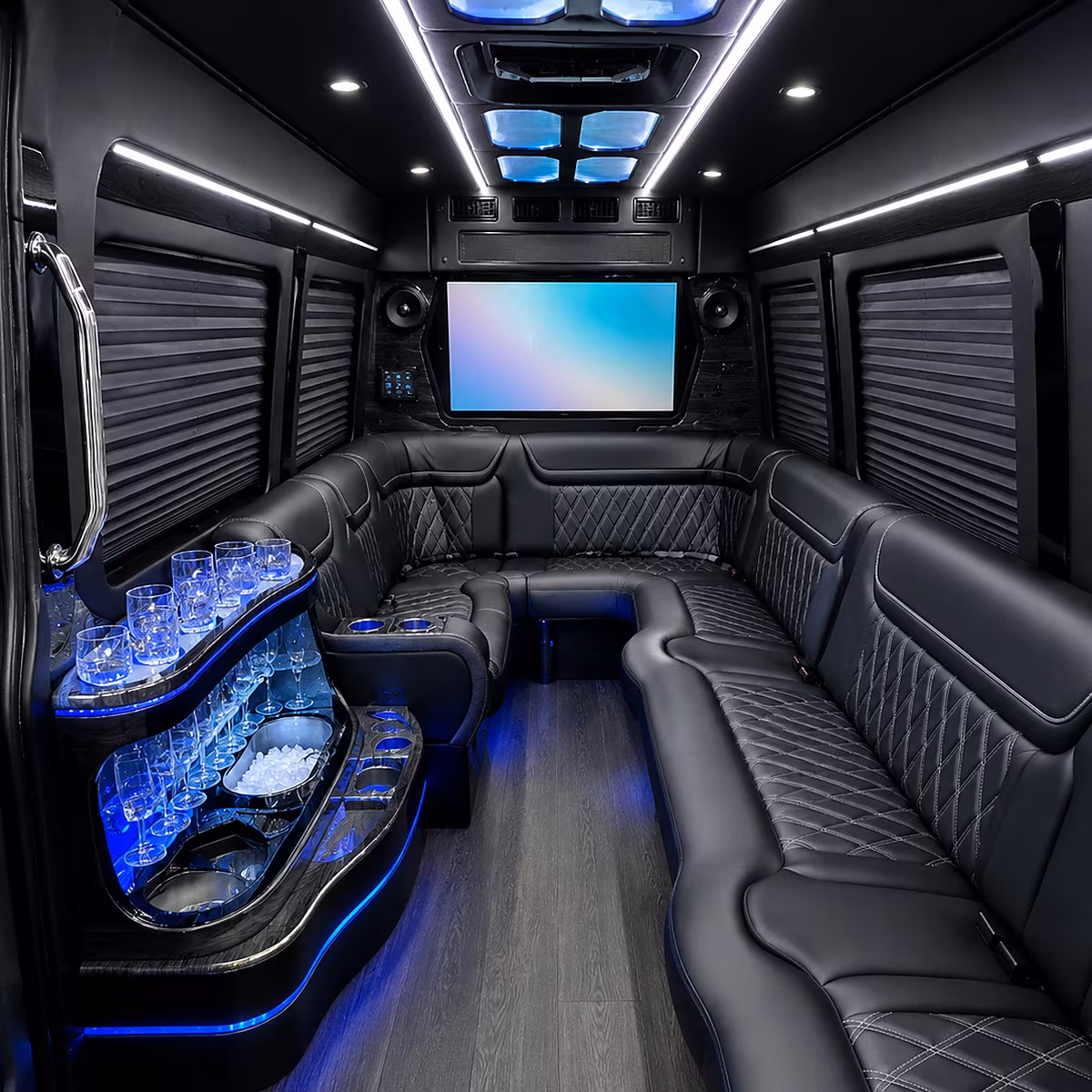 McKinney Concert & Music Festival Transportation party bus interior