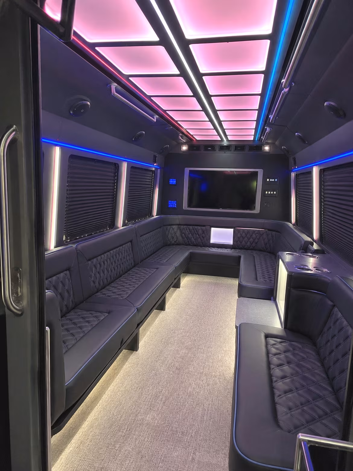 McKinney Private Event Transportation party bus interior