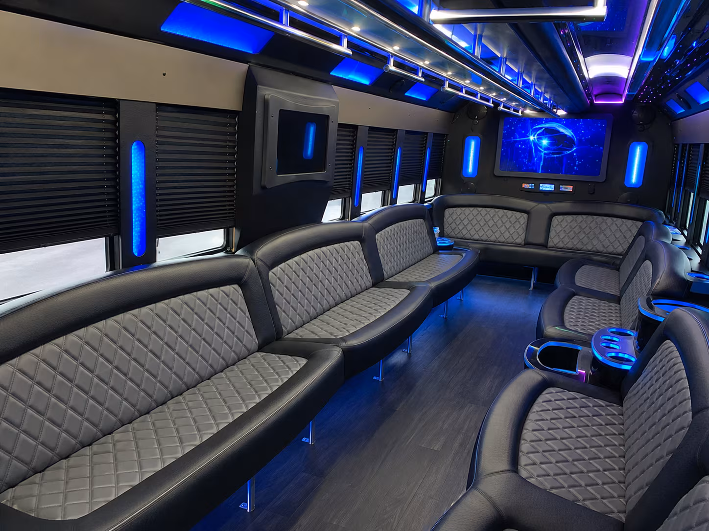 McKinney Private Event Transportation party bus exterior