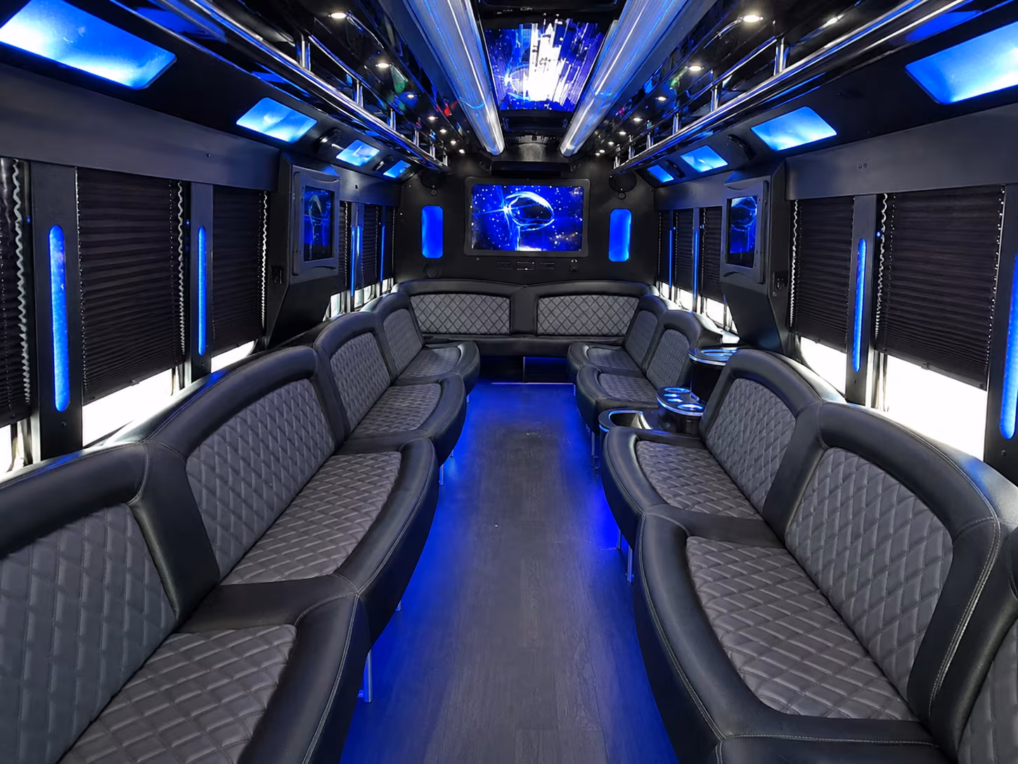 McKinney Sporting Event Transportation party bus exterior