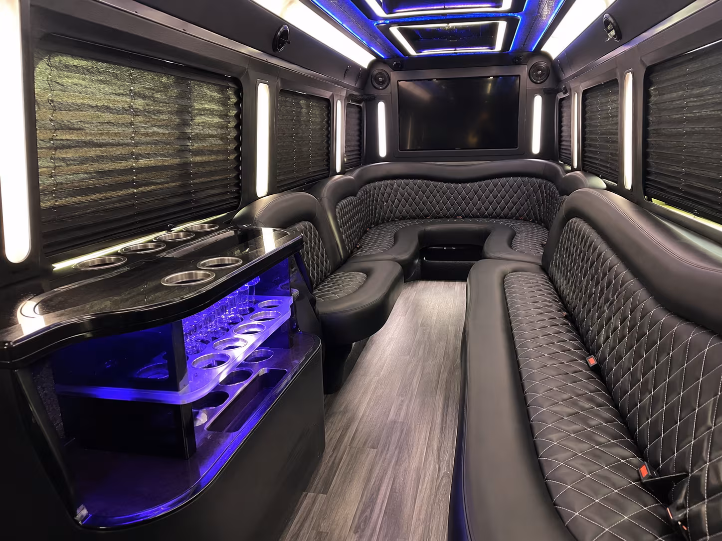 McKinney Sporting Event Transportation party bus exterior