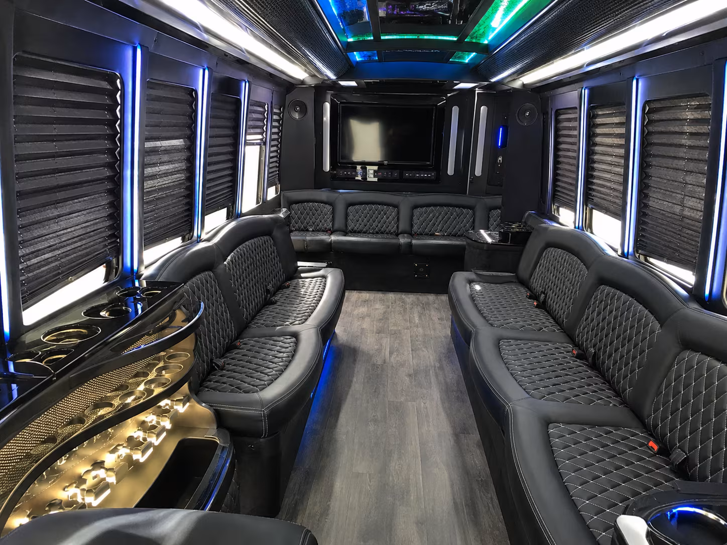 McKinney Sporting Event Transportation party bus exterior