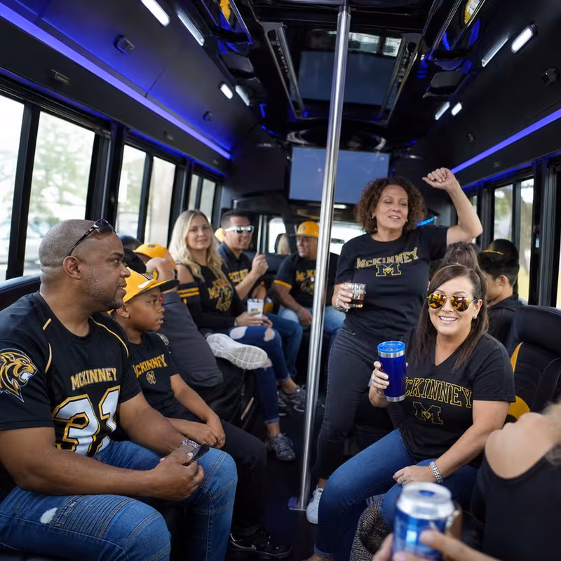 McKinney Sporting Event Transportation fleet vehicle