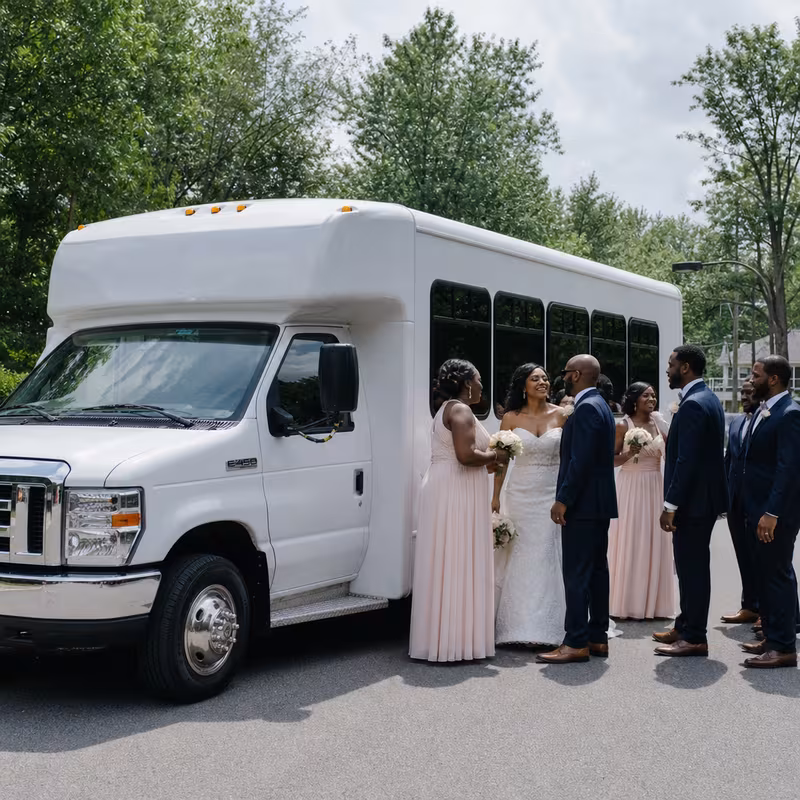 McKinney Wedding Transportation fleet vehicle